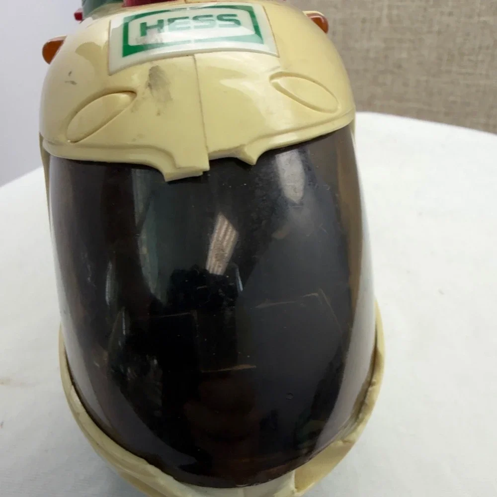 2001 Hess Gasoline Helicopter Vintage Dual Rotor Toy Green Cream Red 1555